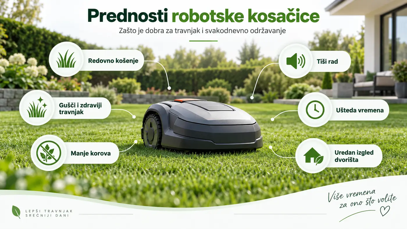 Prednosti redovnog košenja robotskom kosačicom